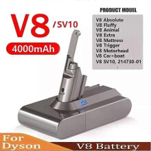 (V8  4000mAh) con 6000mAh 21.6V Batterie for Dyson V6 V7 V8 V10 V11Series SV03 DC62 SV11 SV10 SV12 SV14 SV15 Handheld Vacuum Cleaner Spare battery