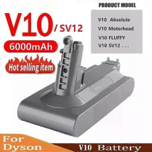 (V10 6000mAh) con 6000mAh 21.6V Batterie for Dyson V6 V7 V8 V10 V11Series SV03 DC62 SV11 SV10 SV12 SV14 SV15 Handheld Vacuum Cleaner Spare battery