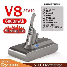 (V8  6000mAh) con 6000mAh 21.6V Batterie for Dyson V6 V7 V8 V10 V11Series SV03 DC62 SV11 SV10 SV12 SV14 SV15 Handheld Vacuum Cleaner Spare battery
