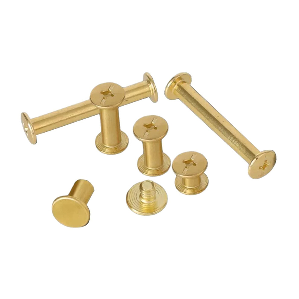 100Pcs M5x450mm Steel Brass Plated Chicago Screw Book Binding Post Screw (Color : As Show, Size : M5x40mm) 6493810907142