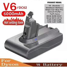 (V6  6000mAh) con 6000mAh 21.6V Batterie for Dyson V6 V7 V8 V10 V11Series SV03 DC62 SV11 SV10 SV12 SV14 SV15 Handheld Vacuum Cleaner Spare battery
