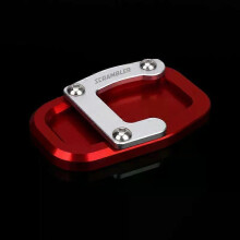 (Red-Scrambler) con For DUCATI Scrambler 1100 Sport Special KG KF Pro 1K CNC Kickstand Foot Side Stand Extension Pad Support Plate Enlarge Stand