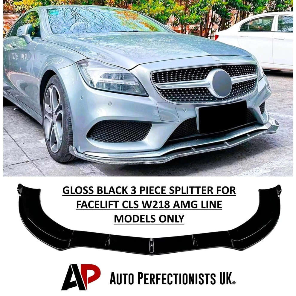 For Mercedes Cls W218 Facelift Amg Line Front Splitter Spoiler Lip 14-17 5061072668807
