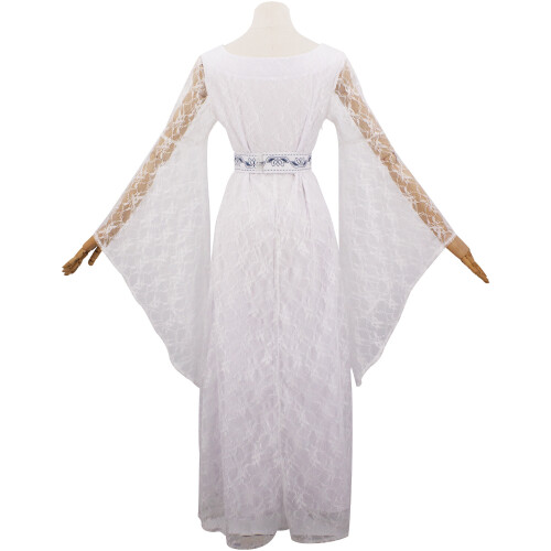 White Elf Queen Robe (XL) Womens Galadriel Cosplay Costume – White Elf Queen Wedding Dress ...
