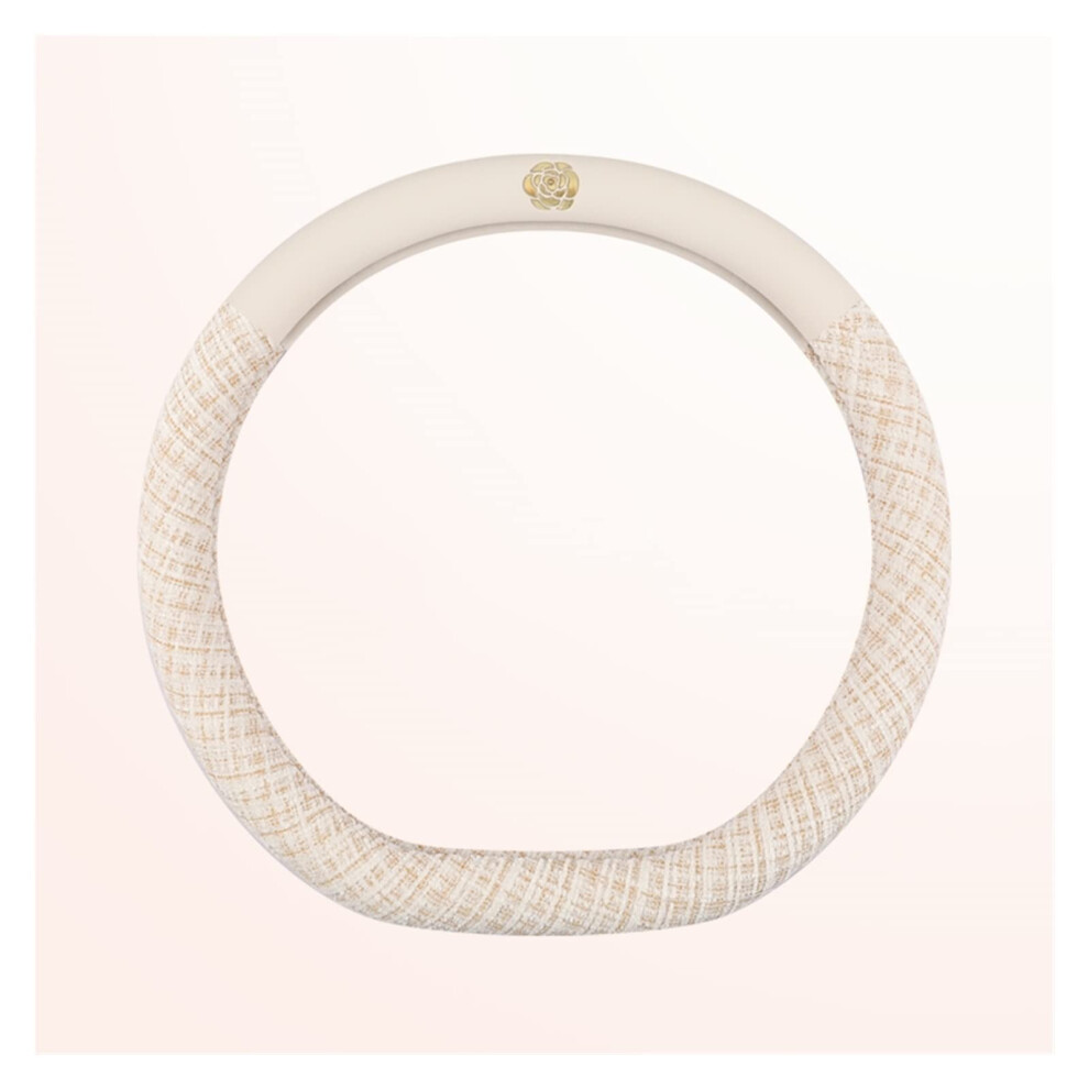 Car Steering Wheel Cover Set Car Steering Wheel Cover D Type Linen Leather Grip Comfortable Car Interior Accessories (Color : 1) 6493810778506