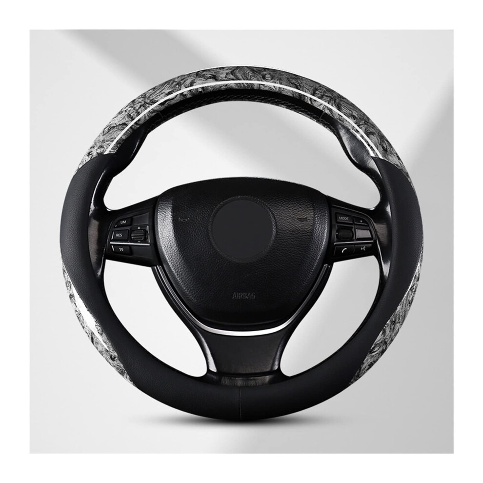 Car Steering Wheel Cover Set Universal Car Steering Wheel Cover Real Leather Mahogany Comfortable Shockabsorbing Car Interior (Color : 3) Grain 6493810842788