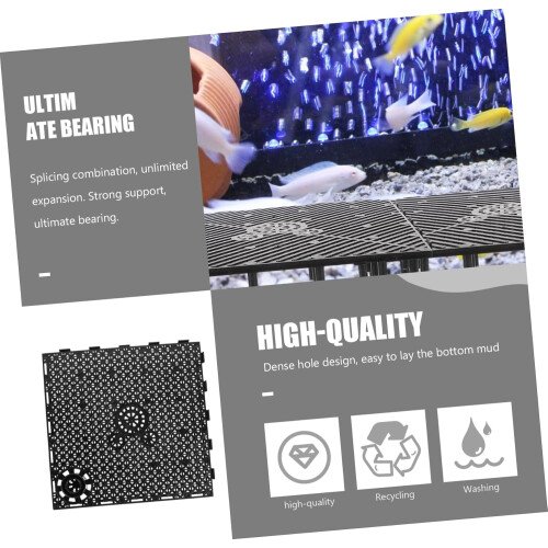 Aquarium Isolation Board 12pcs Plastic Filtering Grid Plates for Fish Tank Bottom 1