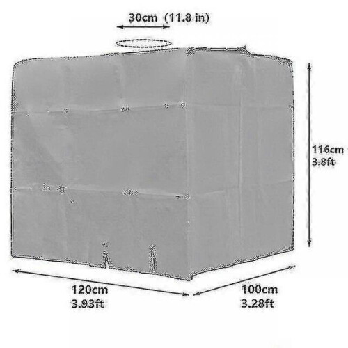 (Silver)Ibc Tank Cover 1000 Liters Container Foil Anti-d Cover 4 S 1