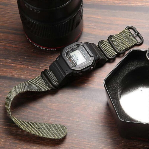 Nylon Watch Band Compatible with Casio G-shock Dw-5600 / Gwm-5610 /ga100 Replacement Strap Adapter 16mm Interface 2