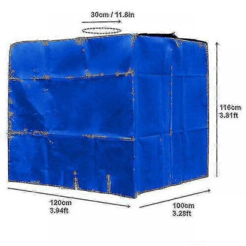 (Blue)Ibc Tank Cover 1000 Liters Container Foil Anti-d Cover 4 S 1