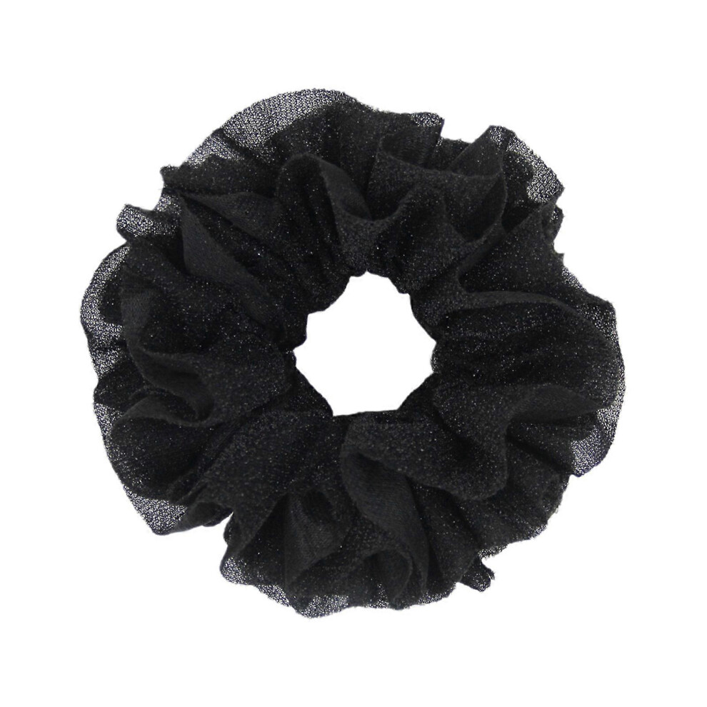 (Silver, One size) Gauze Scrunchies Women Extra-Large Scrunchie Oversized Thick Elastic Fluffy Hair Ties Hair Scrunchies Ponytail Holder