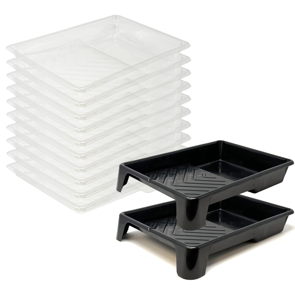 2PK Large 9 in Plastic Paint Roller Trays with 10 Liners 16x12 in  TH10511-image-OPC-PHZH6GH-NEW