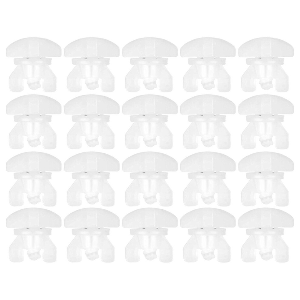 (Set 1, One size) Curtain Rails Accessories Set of 20/40Pcs White Plastic Curtain Track Stoppers Drapery Rails Sliding Gliders Fasteners