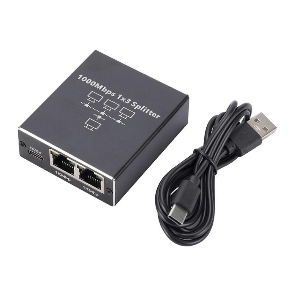 (As show, One size) Efficient Ethernets Splitters 100M 1000Mbps RJ45 Ethernets Splitters for Laptops Gigabits Networks Splitters for Routers