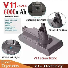 (V11AL-6000mAh) con Suitable for Dyson vacuum cleaner battery DC31 DC34 DC35 DC44 DC45 DC72 DC74 V6 V7 V8 V10 rechargeable lithium battery (Type-B)