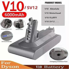 (V10-6000mAh) con Suitable for Dyson vacuum cleaner battery DC31 DC34 DC35 DC44 DC45 DC72 DC74 V6 V7 V8 V10 rechargeable lithium battery (Type-B)