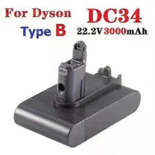 (DC34B-3000mAh) con Suitable for Dyson vacuum cleaner battery DC31 DC34 DC35 DC44 DC45 DC72 DC74 V6 V7 V8 V10 rechargeable lithium battery (Type-B)