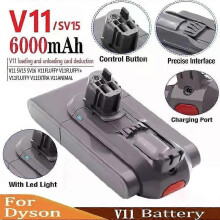 (V11-6000mAh) con Suitable for Dyson vacuum cleaner battery DC31 DC34 DC35 DC44 DC45 DC72 DC74 V6 V7 V8 V10 rechargeable lithium battery (Type-B)