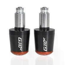 (Black and Orange) con For BMW G310R G 310 R G-310R G310GS All Years 7/8" Motorcycle Universal Handlebar Grips Ends Handle Bar Cap End Plug Slider