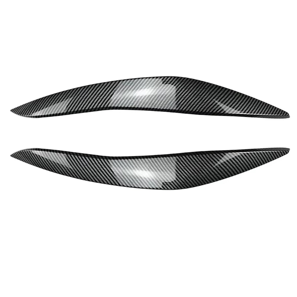 Car Headlight Eyebrow For Bmw 5 For Series F10 F11 20112014 Gloss /Carbon Look Headlight Cover Garnish Strip Eyebrow Cover Trim Sticker Black 689788537092