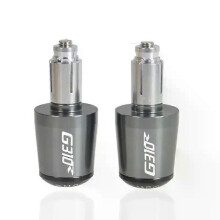 (Gray and Black) con For BMW G310R G 310 R G-310R G310GS All Years 7/8" Motorcycle Universal Handlebar Grips Ends Handle Bar Cap End Plug Slider