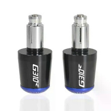 (Black and Blue) con For BMW G310R G 310 R G-310R G310GS All Years 7/8" Motorcycle Universal Handlebar Grips Ends Handle Bar Cap End Plug Slider