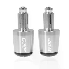 (Sliver and Black) con For BMW G310R G 310 R G-310R G310GS All Years 7/8" Motorcycle Universal Handlebar Grips Ends Handle Bar Cap End Plug Slider