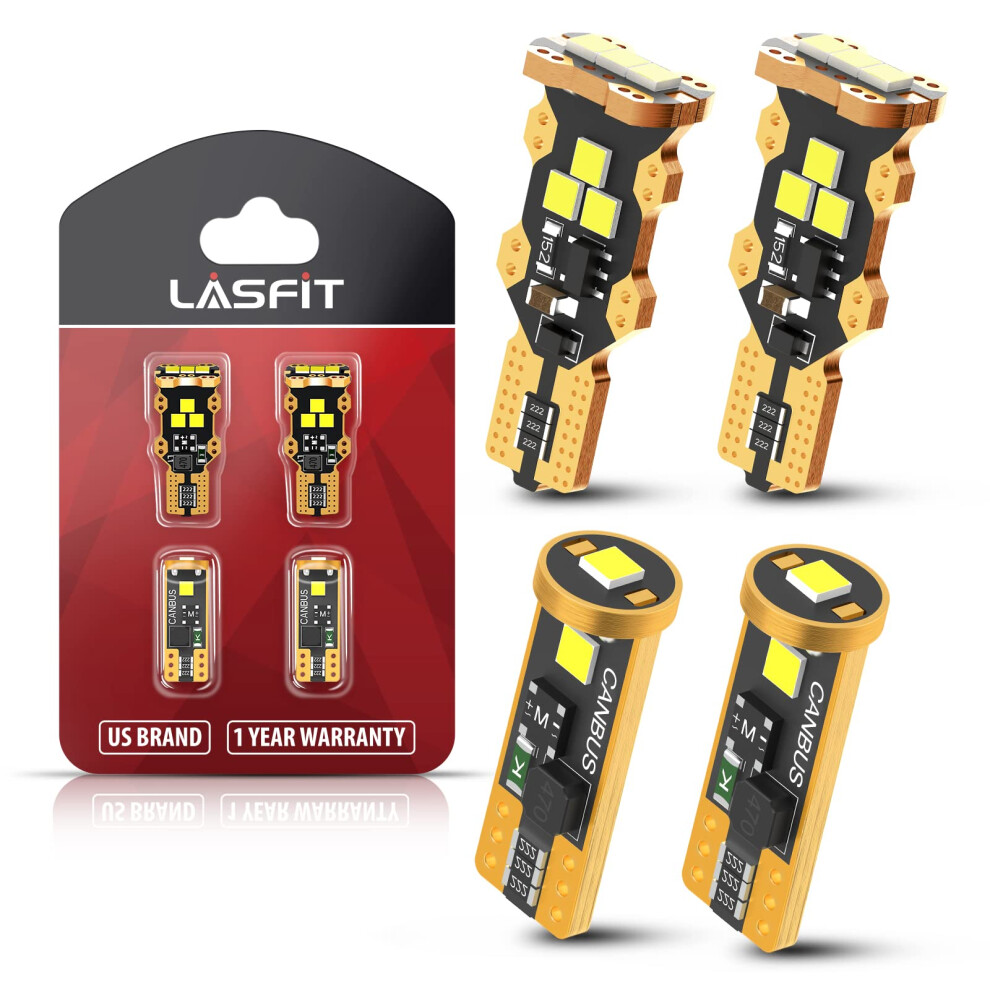 194 168 2825/921 912 W5w Led Bulbs Canbus Combo Kit, License Plate And Back Up Reverse Combo, 6000K, Nonpolarity, Pack Of 4 White/Light 689788537764