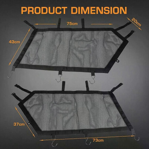 con UTV Right & Left Window Net for Can-Am Maverick X3 2017-2021 Window Shade Shield Roll Cage Mesh Net Door Scratch Prevention 1