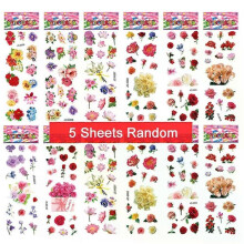 (Red) con 5/12Sheets 3D Bubble Dress Up Girls Stickers Cartoon Princess Change Clothes DIY Kawaii Toys Children Birthday Party Decoration