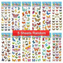 (green) con 5/12Sheets 3D Bubble Dress Up Girls Stickers Cartoon Princess Change Clothes DIY Kawaii Toys Children Birthday Party Decoration