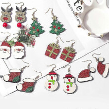 con Set of 8 Pairs(8styles) Christmas Earrings for Women Girls Cute Xmas Earrings Set Jewelry Gifts