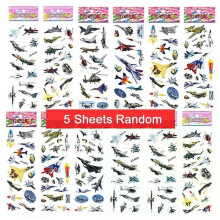 (Brown) con 5/12Sheets 3D Bubble Dress Up Girls Stickers Cartoon Princess Change Clothes DIY Kawaii Toys Children Birthday Party Decoration