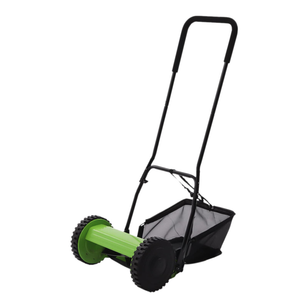 Hand Lawn Mower,5 Blades Reel Mower with Grass Catcher, 11.81Inch Cutting Width
