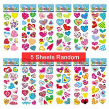 (Ivory) con 5/12Sheets 3D Bubble Dress Up Girls Stickers Cartoon Princess Change Clothes DIY Kawaii Toys Children Birthday Party Decoration