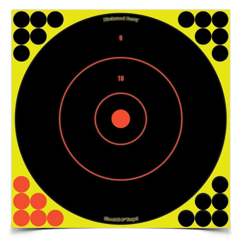 ShootNC 12' Bull'sEye Reactive Targets  Highly Visible Instant Feedback SelfAdhesive