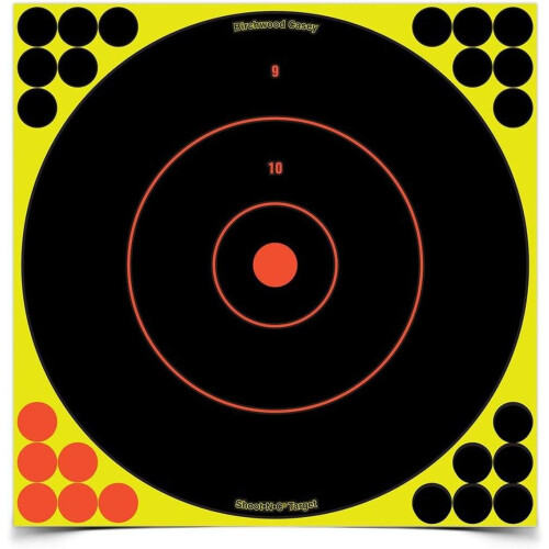 ShootNC 12' Bull'sEye Reactive Targets  Highly Visible Instant Feedback SelfAdhesive 1