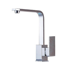(Polished) MIMIGO Modern Kitchen Sink Faucet Mixer Single Hole Oil Rubbed Black Brass Taps With Swivel High Arc Square Spout without Hose