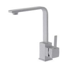 (White) MIMIGO Modern Kitchen Sink Faucet Mixer Single Hole Oil Rubbed Black Brass Taps With Swivel High Arc Square Spout without Hose