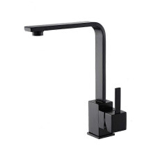 (Black) MIMIGO Modern Kitchen Sink Faucet  Mixer Single Hole  Oil Rubbed Black Brass Taps With Swivel High Arc Square Spout without Hose