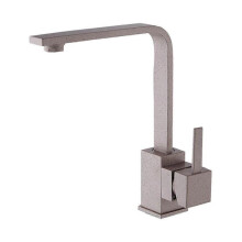 (gray) MIMIGO Modern Kitchen Sink Faucet  Mixer Single Hole  Oil Rubbed Black Brass Taps With Swivel High Arc Square Spout without Hose
