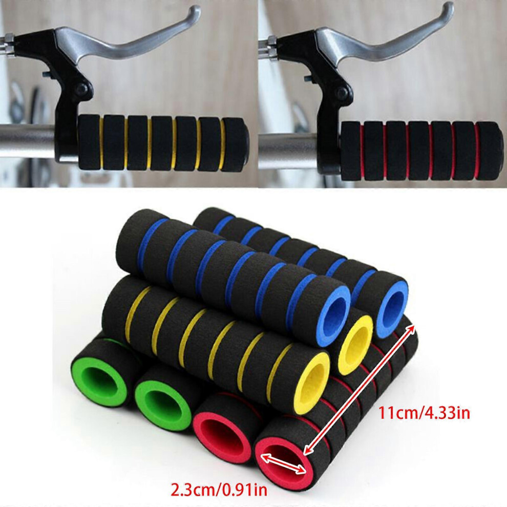 (, One Size) 1 Pair Nonslip Foam Sponge Bike Racing Motorcycle Bicycle Handle Bar Grip Cover Green/Blue