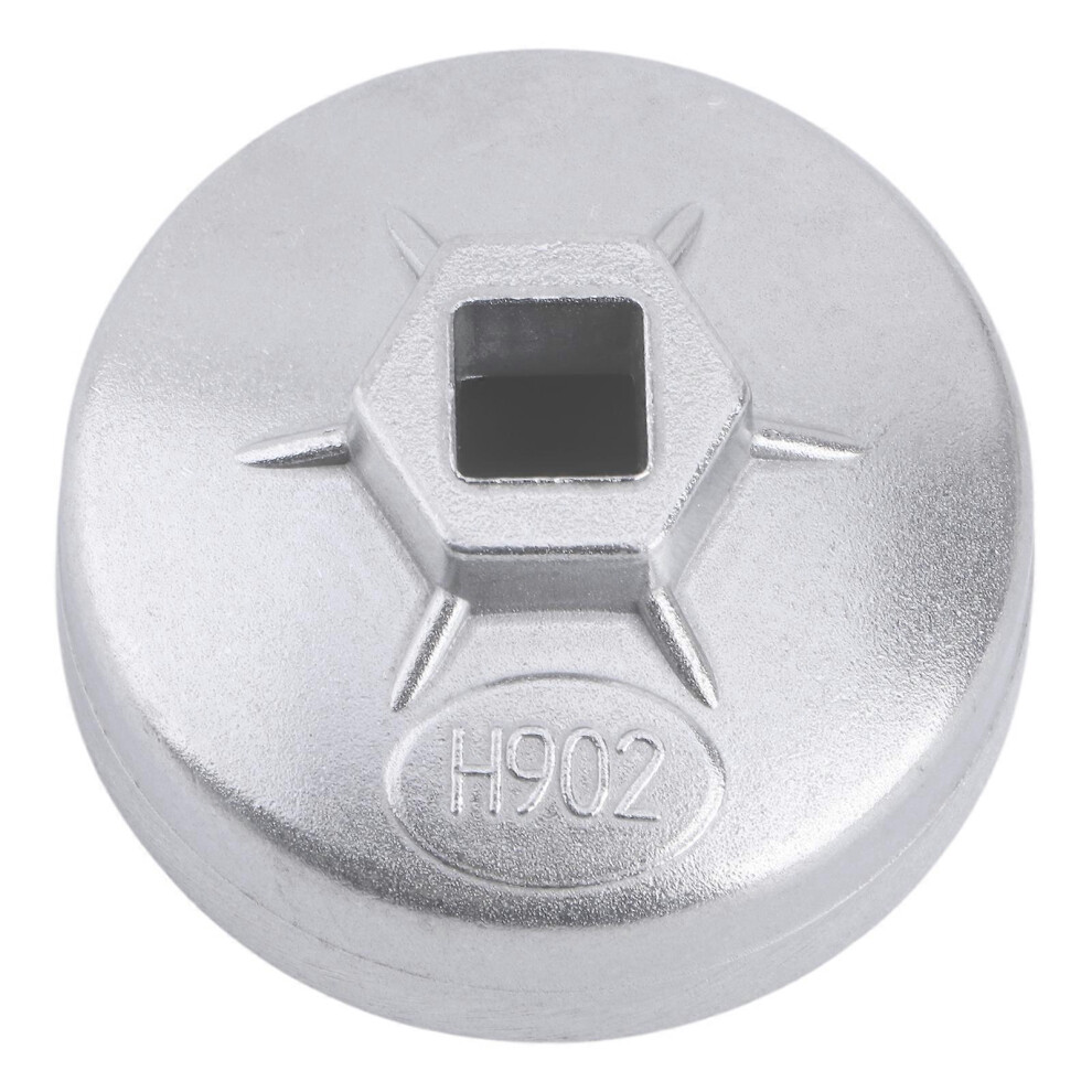(As show, One size) Durable 67mm 902 Type 14 Flutes Cap Style Oil Filter Wrench Inner Dia For  Silver