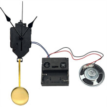 (Shaft length 22.5mm, One size) Quartzs Clock Movement Mechanism with Hands Pendulum Music Chimes Box Horn Set for Wall Clock Repair Replacement Kits