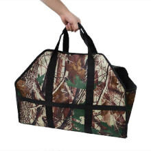 (61X30X25CM, Camouflage) MIMIGO Firewood Log Carrier Tote Bag for Fireplace Stove Accessories, Heavy Duty Hay Hauling for Fire Pit Outdoor Camping