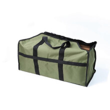 (61X30X25CM, GREEN) MIMIGO Firewood Log Carrier Tote Bag for Fireplace Stove Accessories, Heavy Duty Hay Hauling for Fire Pit Outdoor Camping