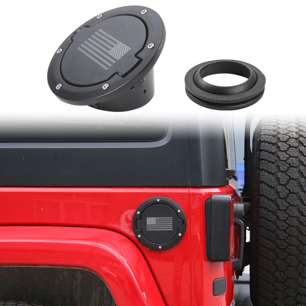 Fuel Filler Door Gas Cap Cover American Flag Fuel Door Exterior Accessories For 20072018 Jeep Wrangler Jk Unlimited Sport Sahara Rubicon X Refï¼Cio 689788539577