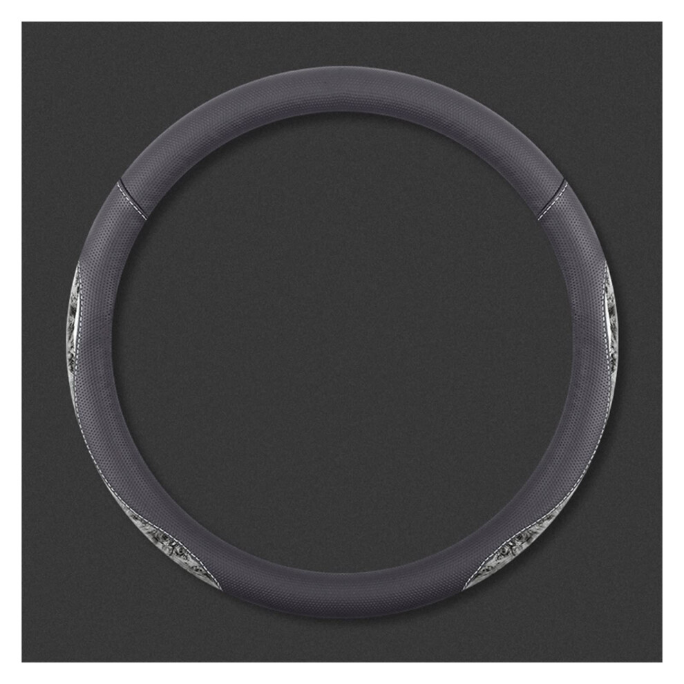 Car Steering Wheel Cover Set Universal Car Steering Wheel Cover Real Leather Mahogany Fashion Beautiful Car Interior (Color : 3) Grain 6493810843907