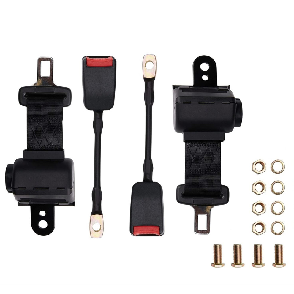 Retractable Golf Cart Seat Belts Kit For Ezgo, Yamaha, Club Car, Utv Replacement Seats Fits Most Golf Carts, Set Of 2 689788539904