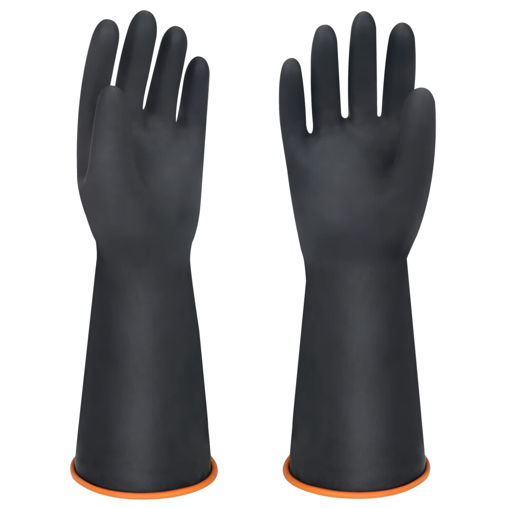 14' Xl Size Latex Chemical Resistant Gloves, Reusable Long Rubber Gloves 6493810843952